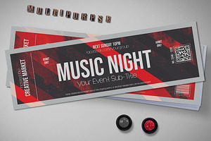 DEVIL RED - Event Ticket Template, a Card Template by Tzochko