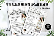 Real Estate Market Update Flyers, a Flyer Template by CreativeVinesStore (Thumbnail 1 of 7)