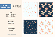 Bunny Valentine - Blue, a Pattern Graphic by Jaselvii Studio (Thumbnail 2 of 8)
