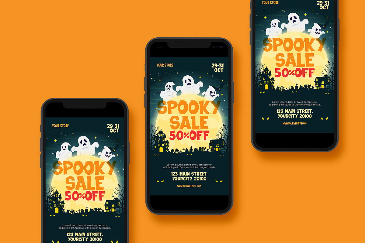 Halloween Sale Flyer, a Flyer Template by Creativestoree (Photo 3 of 5)