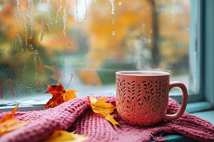 A cozy cup of hot coffee, a Photo by Pavel_design