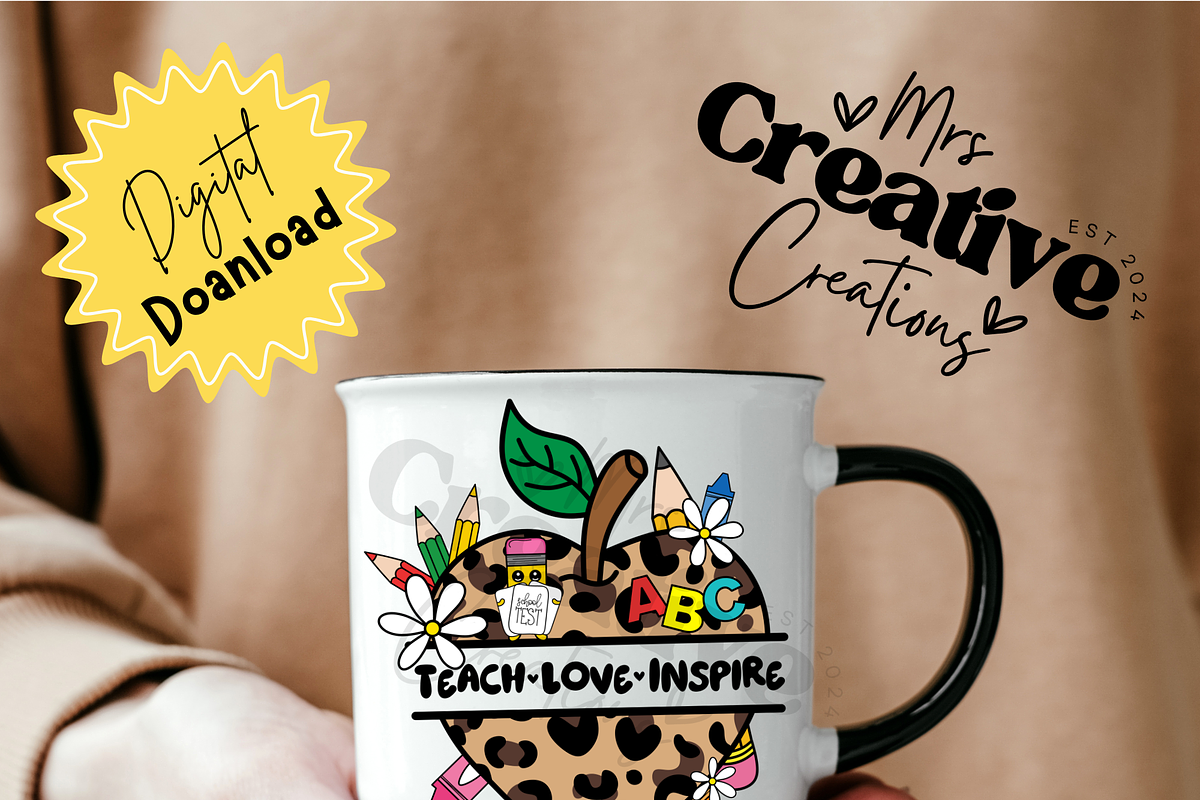 Leopard Print Apple Clipart, a Graphic by Mrs. Creative Creations (Photo 4 of 4)