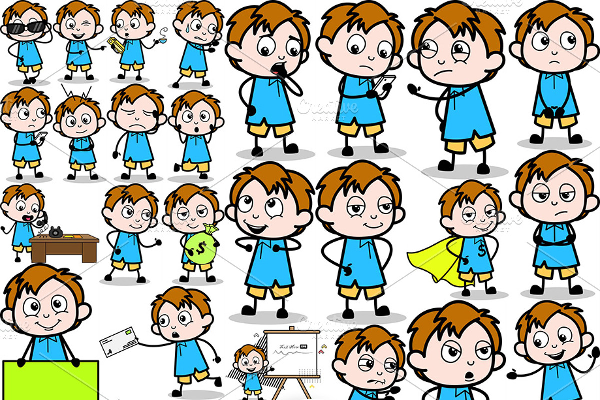 Little Boy ~ Cartoon Character Set, an Education Illustration by The Toon Company (Photo 3 of 7)