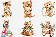 Christmas Kitten Clipart, an Illustration by Black Bird Studio (Thumbnail 4 of 6)
