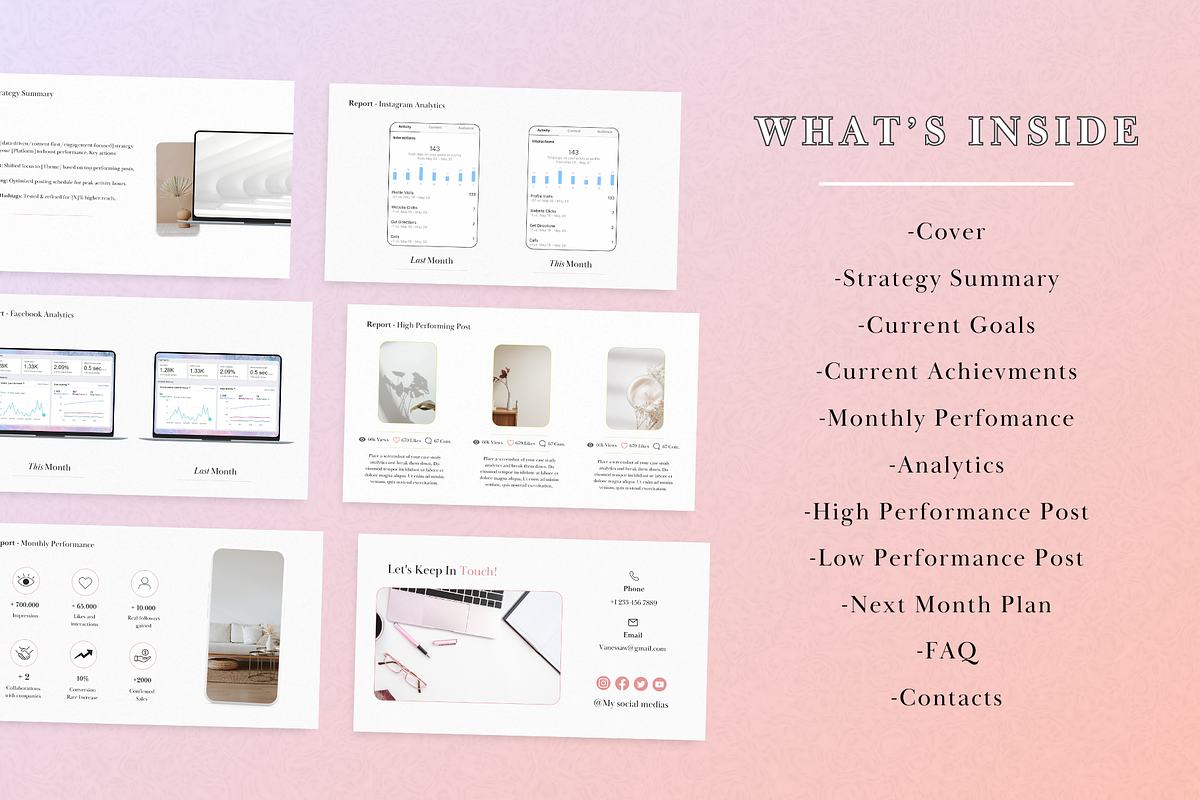 Social Media Analytics Report, a Presentation Template by PittaFinePrint (Photo 2 of 6)