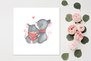 MOUSE clipart. Watercolor cute mice, an Animal Illustration by OlliArtDesign (Thumbnail 3 of 5)