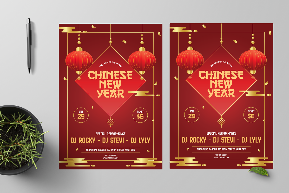Chinese New Year Flyer, a Flyer Template by Annora Studio (Photo 3 of 5)