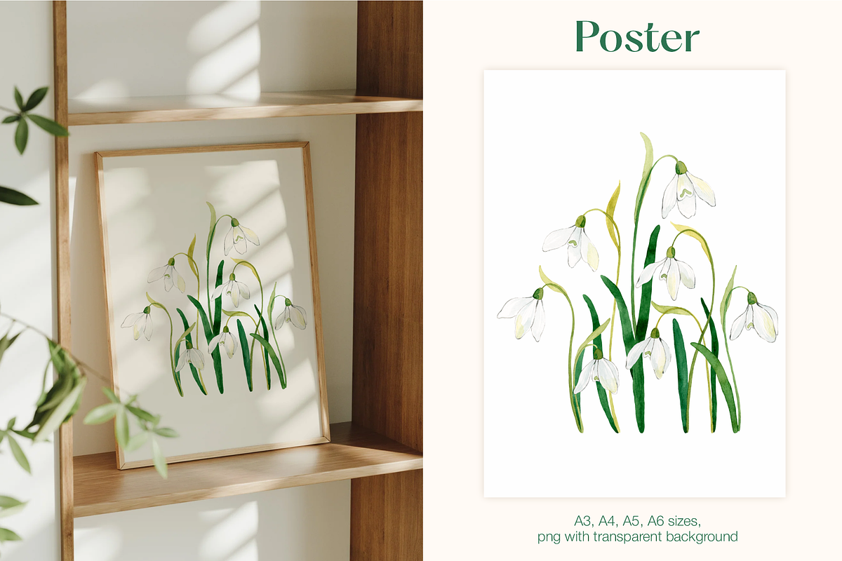 Spring Snowdrops Flowers Collection, an Object Illustration by Harmony Draws (Photo 8 of 9)