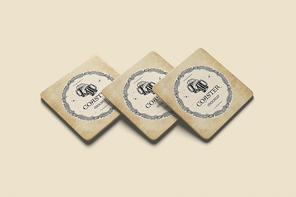 Coasters Square mockup, a Product Mockup by Twins_studio926 (Photo 3 of 5)