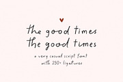 The Good Times Realistic Handwriting, a Handwritten Font by Kaya Fonts (Thumbnail 1 of 40)