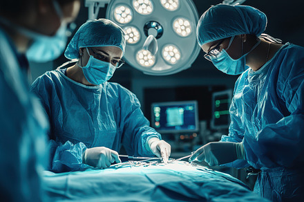 Surgical team performing operation i, a Background Photo by Pixeness