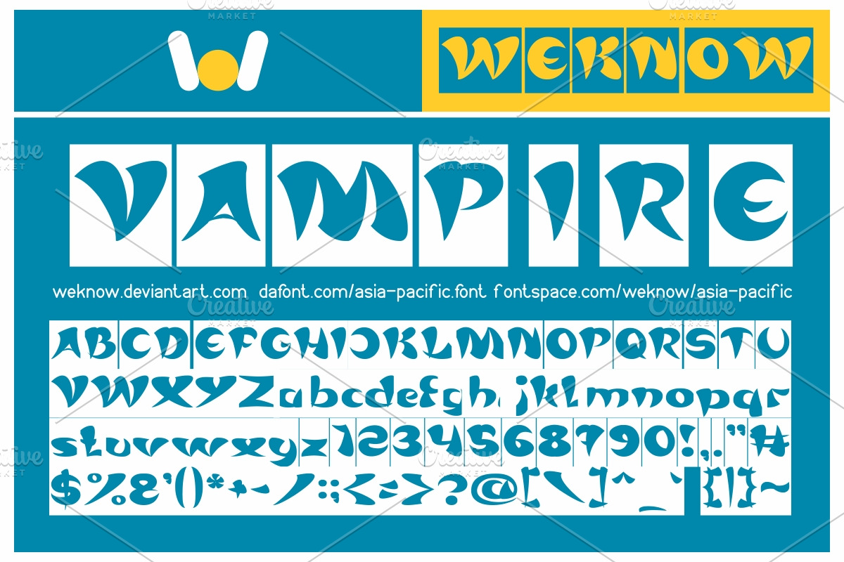 asia pacific font preview 2