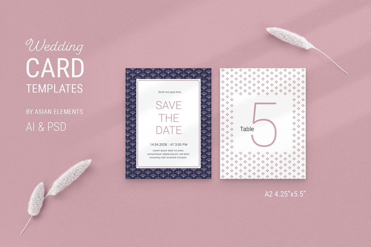 Navy & Pink Wedding Stationery, a Stationery Template by AsianElements (Photo 10 of 11)