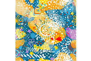 Seamless background abstract, an Illustration by Nenahliadava Design