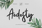 Aedesty // Handwritten Font, a Script Font by Masanis (Thumbnail 2 of 16)
