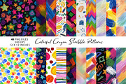 Colorful Crayon Scribble Patterns, a Pattern Graphic by CreationArt (Thumbnail 1 of 5)