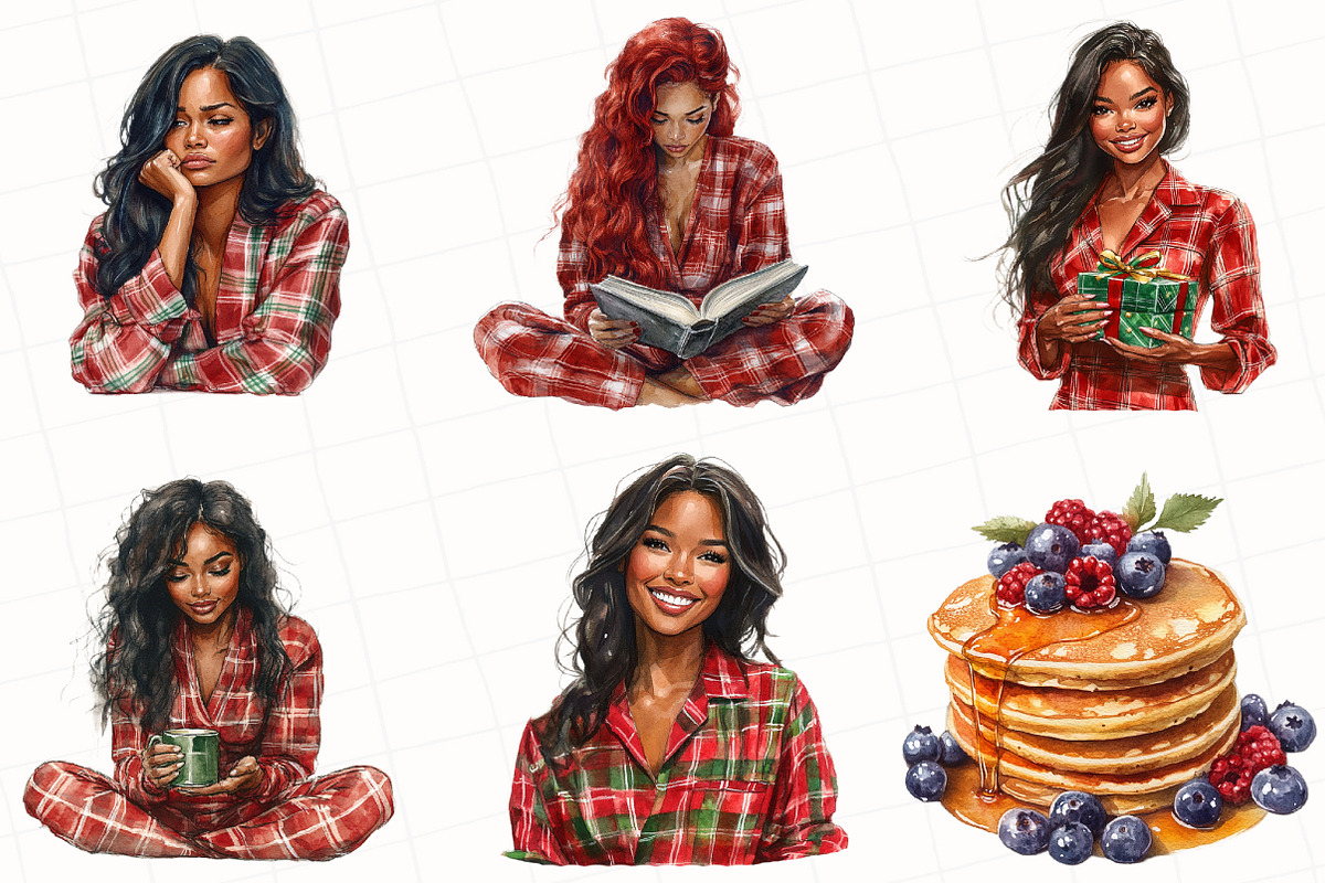 Watercolor Christmas Morning clipart, an Illustration by OK Design (Photo 5 of 5)