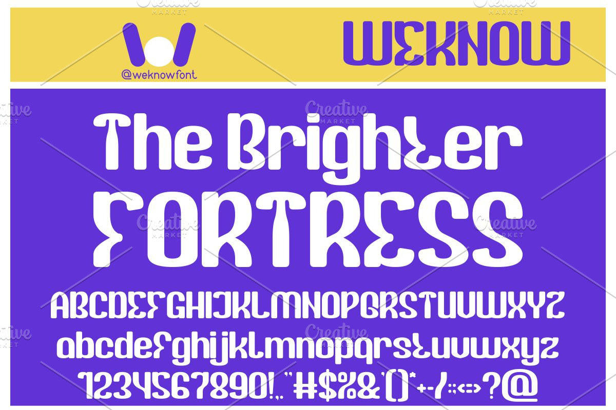 The Brighter Fortress font, a Font by weknow (Photo 1 of 8)