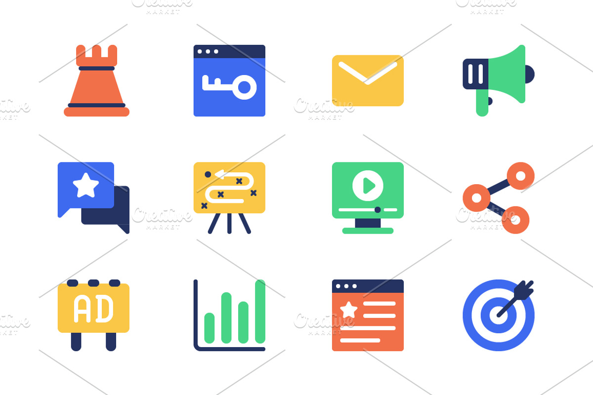 Flat Web Icons Pack, a Duotone Icon by alexdndz (Photo 4 of 29)