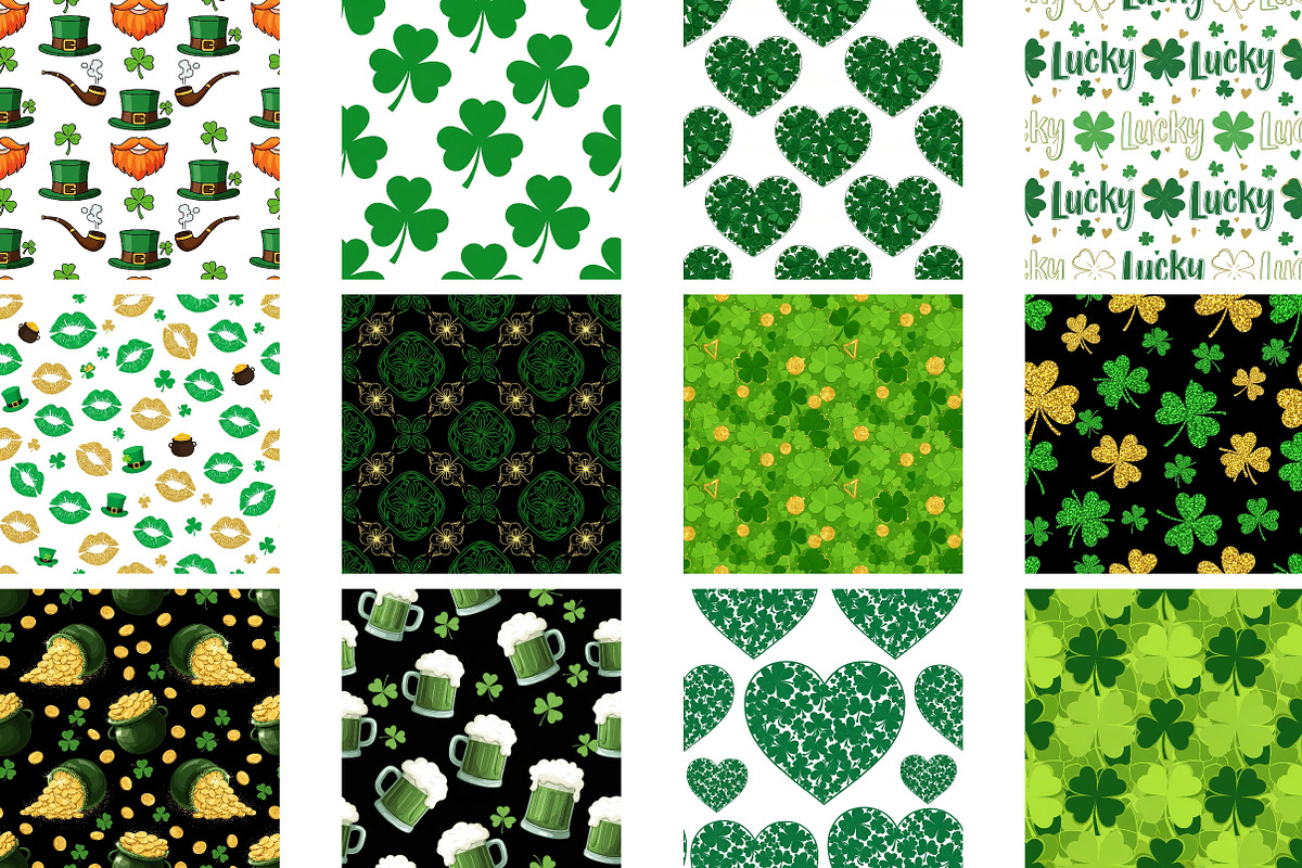 St. Patrick's Day Seamless Patterns, a Pattern Graphic by Wow Magic (Photo 3 of 3)