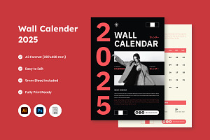 Wall Calendar 2025 Design V3