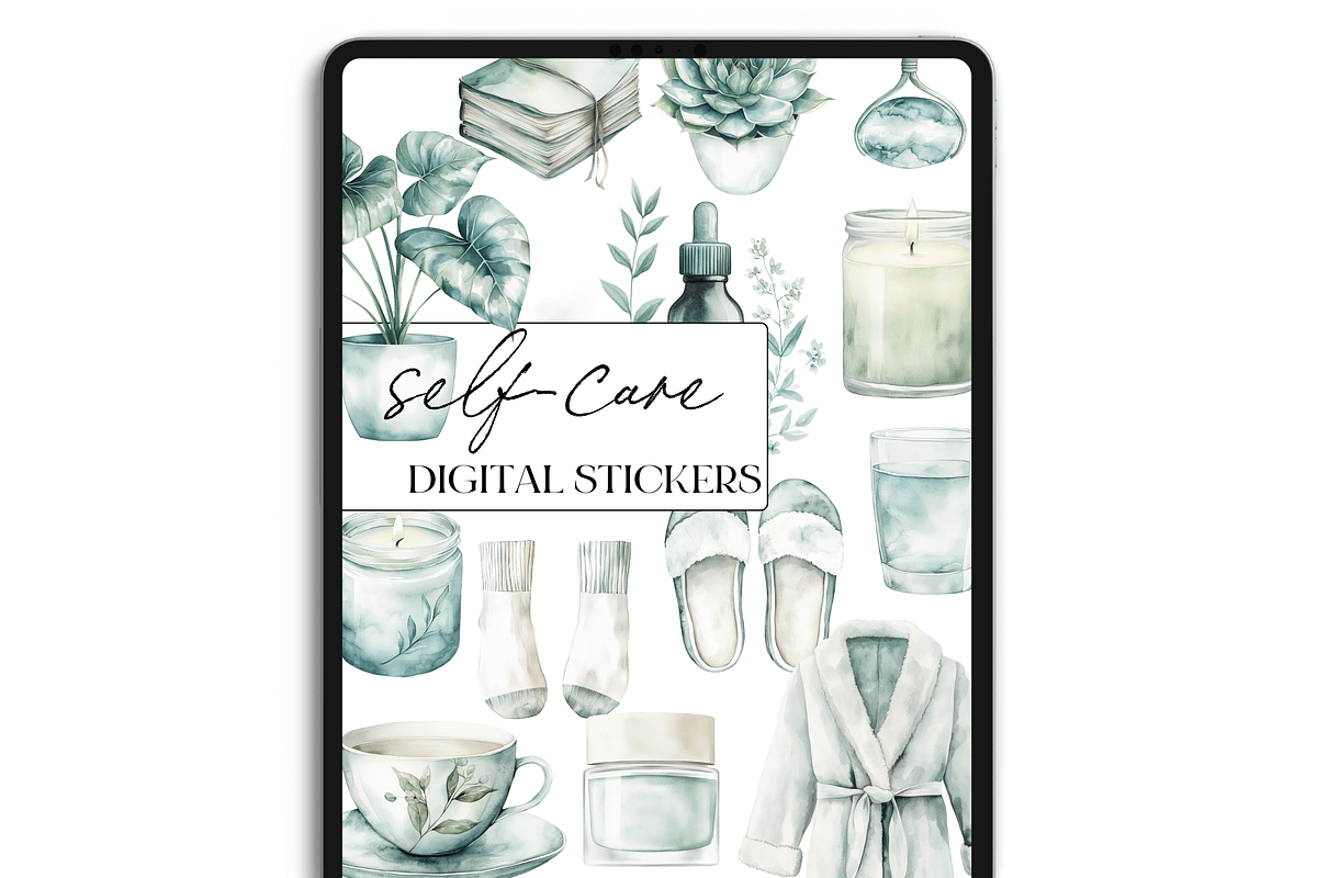 Watercolor Self-Care Clip Art, a Graphic by Asha Glenn Design Studio (Photo 3 of 5)