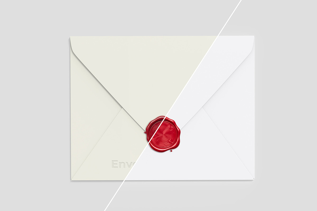 Red Wax Seal Stamp Envelope Mockup, a Packaging Mockup by graphypix (Photo 3 of 4)