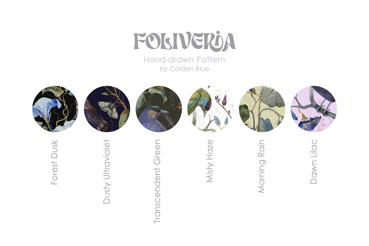 Foliveria. Hand-drawn Floral Pattern, a Pattern Graphic by Colden Blue (Photo 9 of 15)