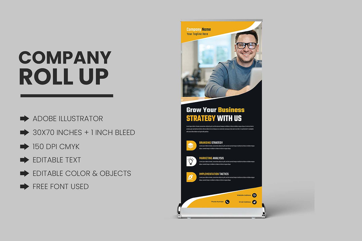 Creative Business Roll Up Banner, a Flyer Template by nandinigraphics (Photo 4 of 4)