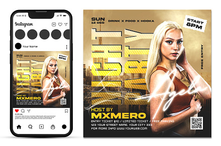 Music dj flyer template, a Brochure Template by AbcStudio