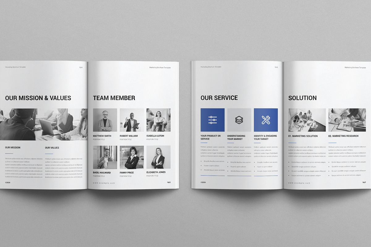Marketing Brochure Template, a Brochure Template by E-Type (Photo 3 of 7)
