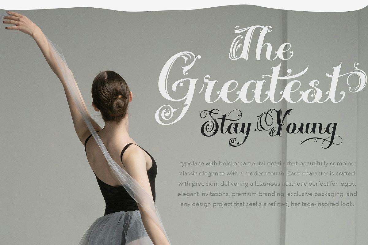 Brasstape Decorative Script, a Blackletter Font by madeDeduk (Photo 3 of 10)