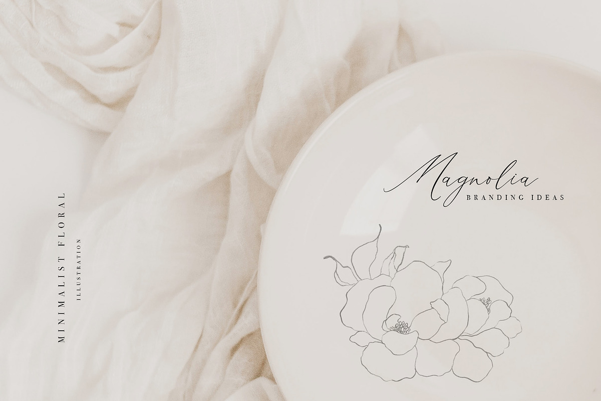 Magnolia Line Art Illustration, a Decorative Illustration by WalaPalette (Photo 2 of 4)