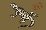Vintage Desert Lizard Illustration, an Animal Illustration by lettett (Thumbnail 1 of 3)