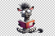 Watercolor Crazy Funny Zebra PNG, a Graphic by CitraGraphics (Thumbnail 6 of 6)