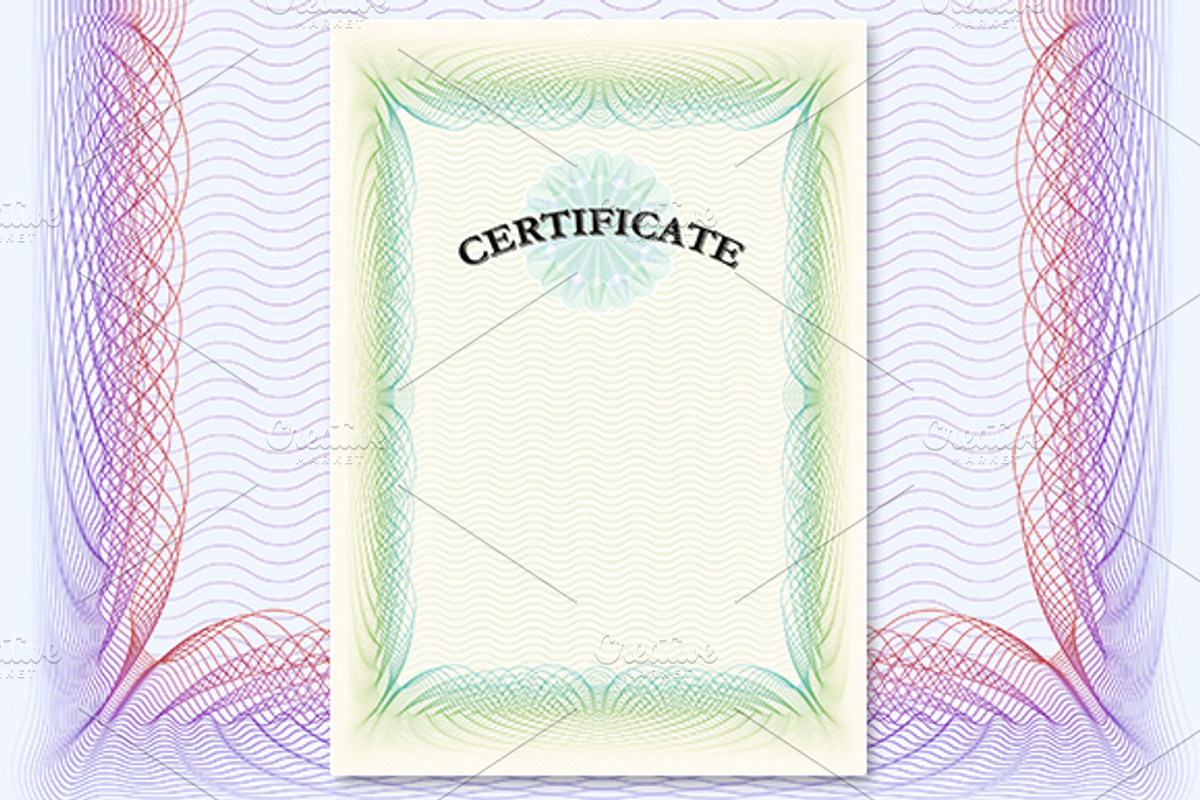 Certificate with green ornament, a Flyer Template by AK Design (Photo 1 of 4)