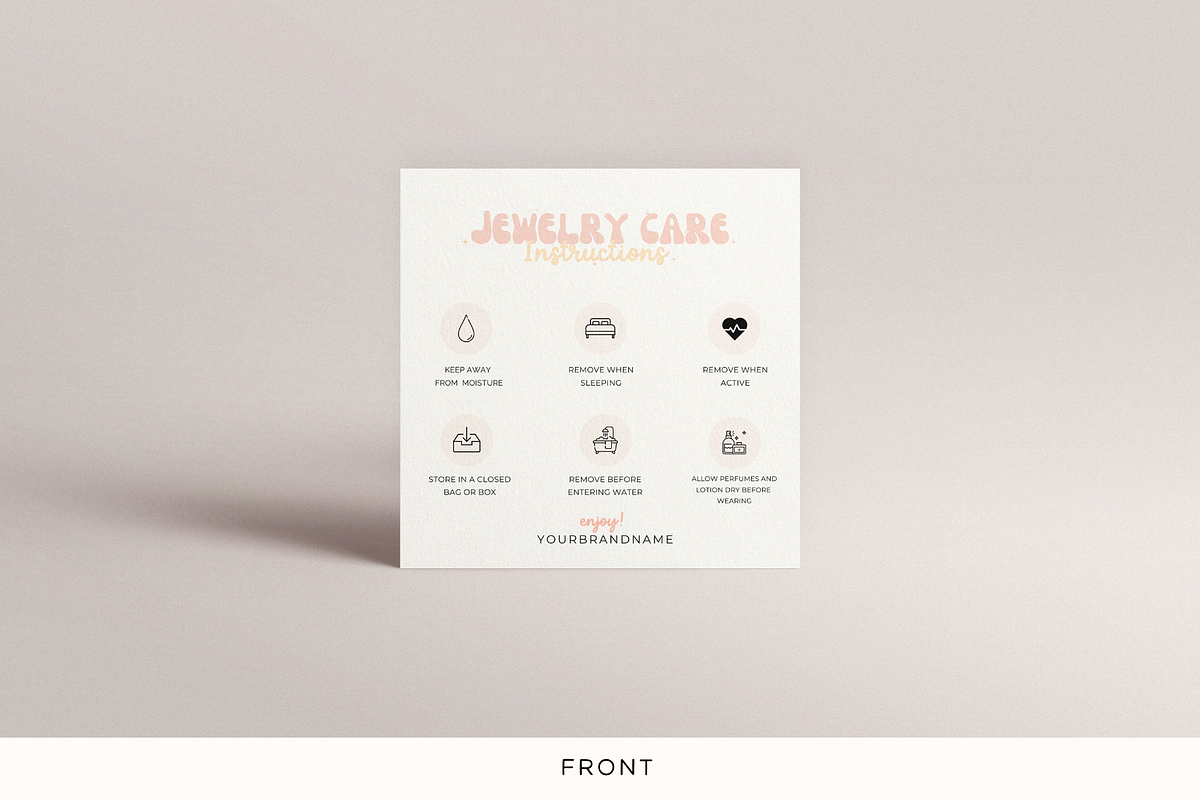 Jewelry Care Card Canva Template, a Flyer Template by Hellohastore (Photo 2 of 9)