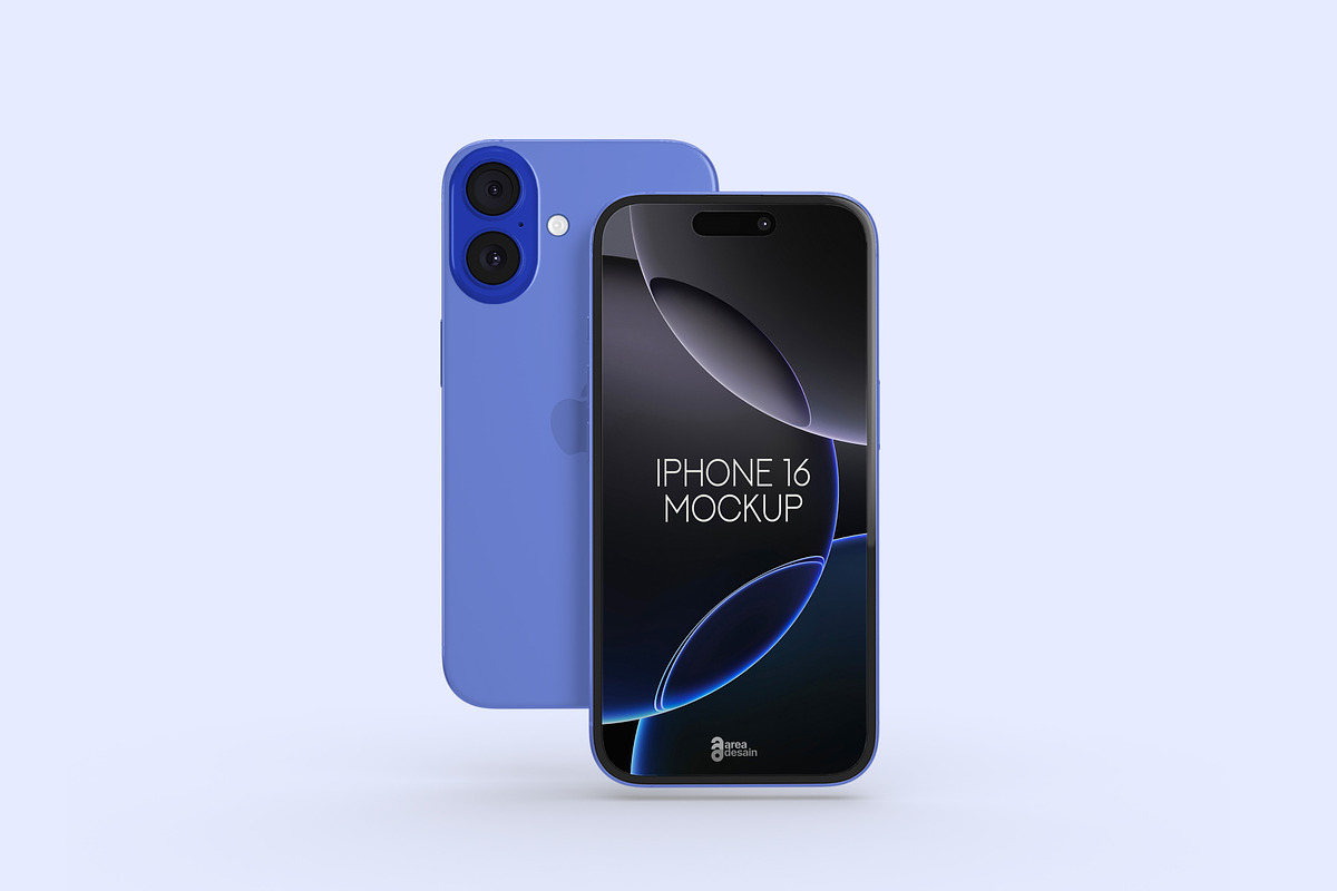 Iphone 16 Mockups, an iPhone Mockup by areadesain (Photo 3 of 5)