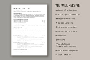 ATS Resume Template CV Template