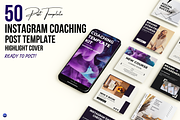 50 Modern Instagram Post Templates, a Social Media Template by Kay Designs (Thumbnail 1 of 6)