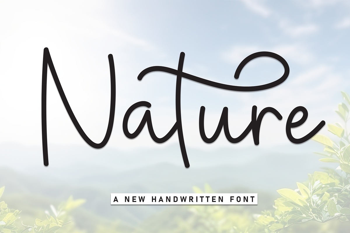 Nature | Script Font, a Handwritten Font by Scratchones (Photo 1 of 9)