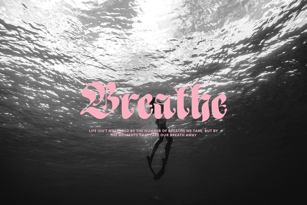 ED Lacour - Blackletter Typeface, a Blackletter Font by Emyself Design (Photo 9 of 12)