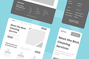 Cleaning Services Wireframe Website, a Wireframe Template by INSPR STD (Thumbnail 4 of 6)