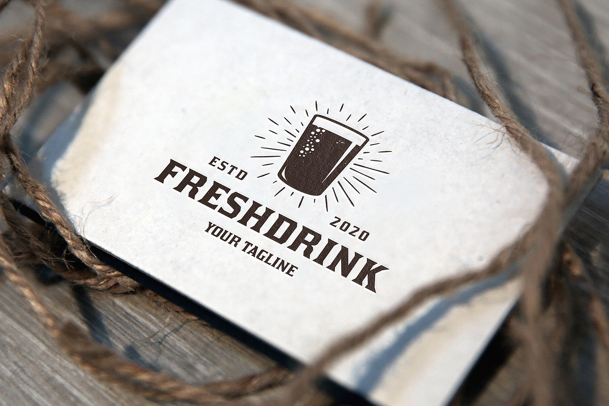 Fresh Drink Glass Logo Template, a Branding & Logo Template by vectorwithin (Photo 3 of 3)