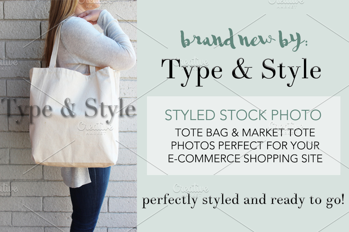 Tote Bag Styled Stock Photo - scene, a Product Mockup by Type & Style