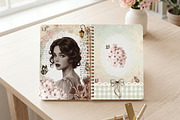Vintage Portrait Notebook Covers PNG, a Decorative Illustration by Pink_bloom (Thumbnail 2 of 13)