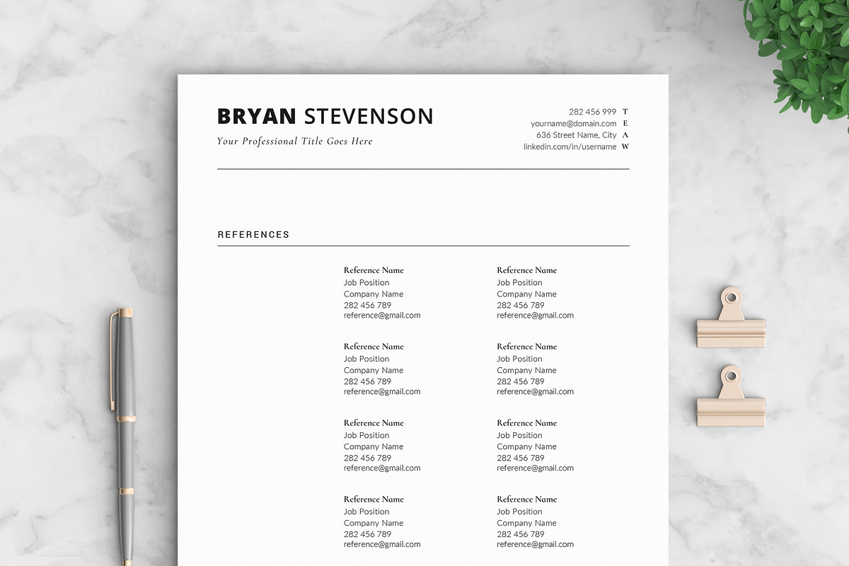 Resume/CV - The Bryan, a Resume Template by CreativeLandStudio (Photo 7 of 9)