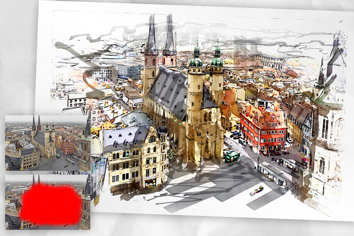 Marker Sketch Photoshop Action, an Action Add-On by GorynArt (Photo 4 of 20)