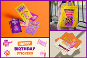 Birthday Sticker Set, an Emoji Icon by Brickclay (Thumbnail 3 of 8)