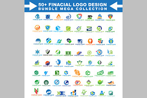 50+ Financial Logo Design Mega Set, a Branding & Logo Template by ArmanHossen75